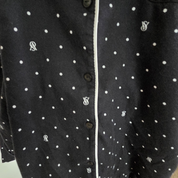 Victoria's Secret Womens Black White Pajama Set Size Large PJ Set - Picture 6 of 11